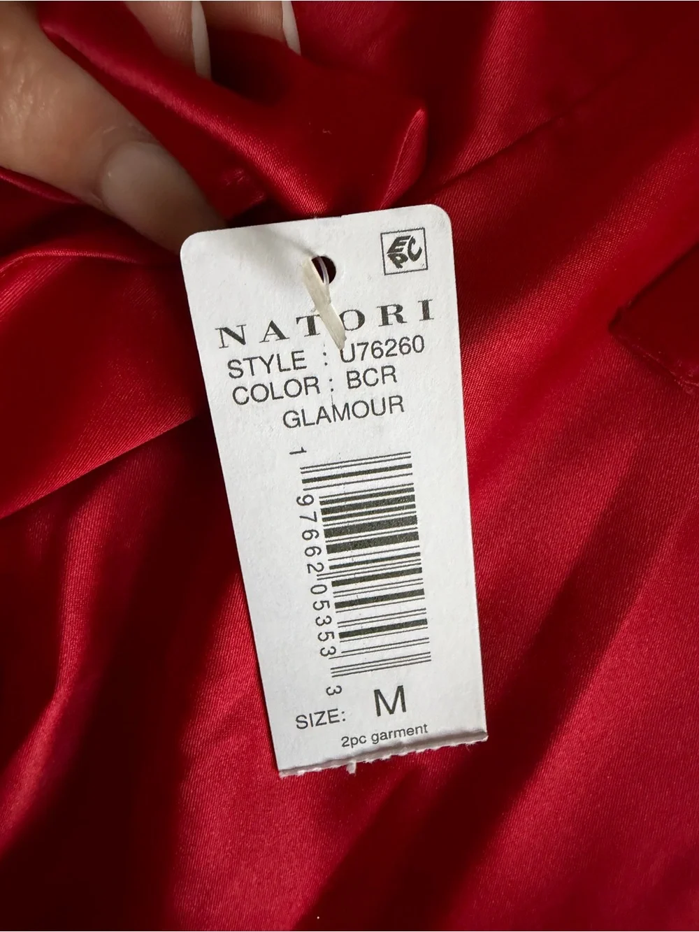 Natori Glamour V-Neck Cami + Shorts Set in Brocade Red